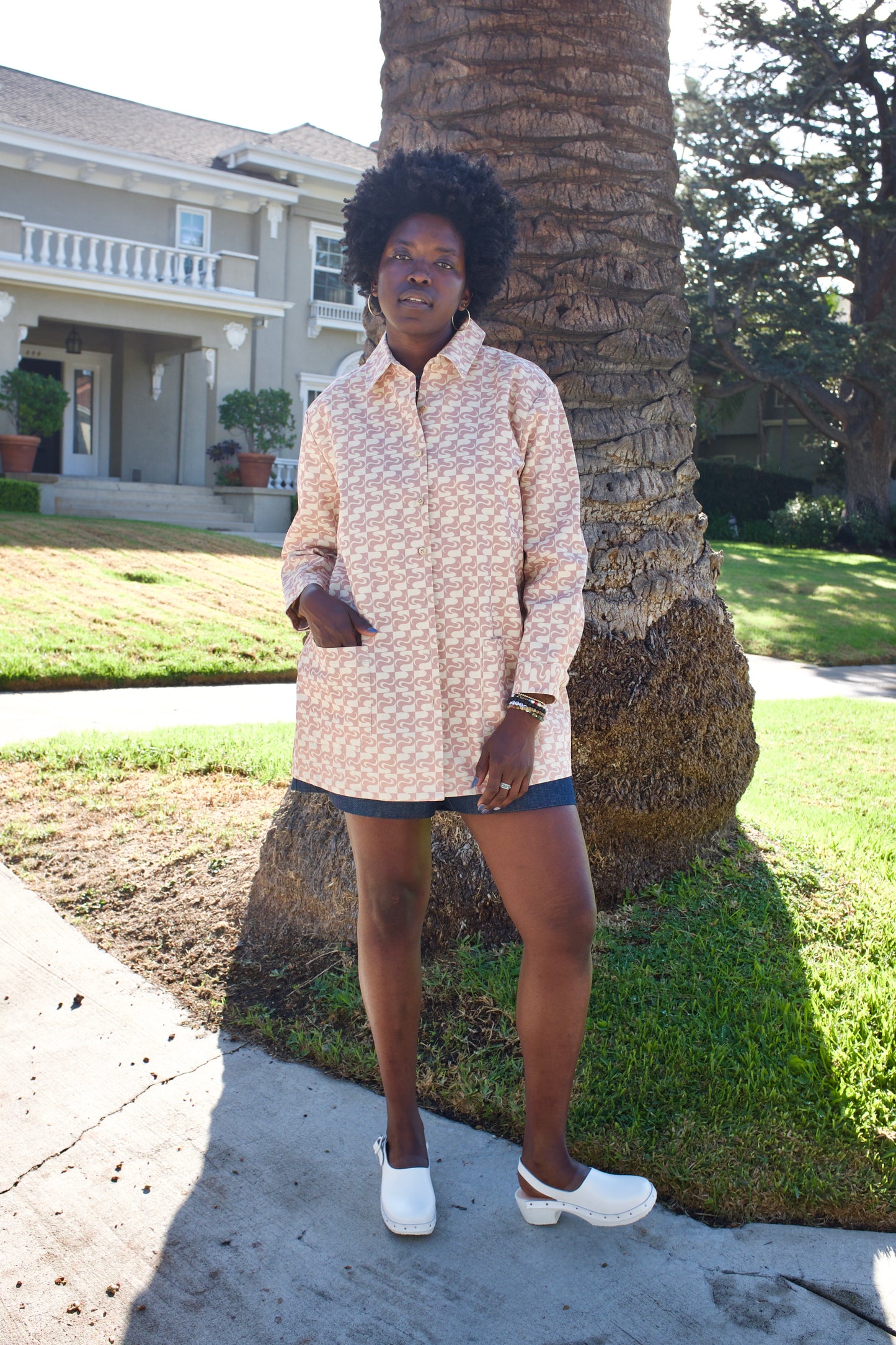 Nude Swirl Chore Jacket (samples)