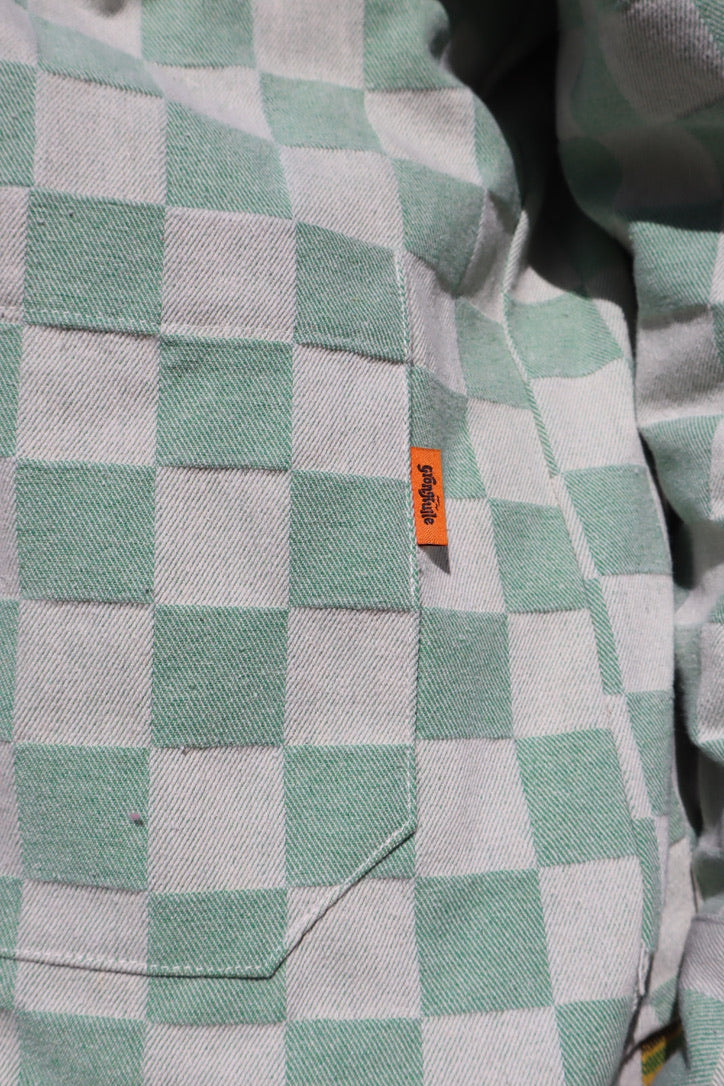 Jane - Green Check Denim