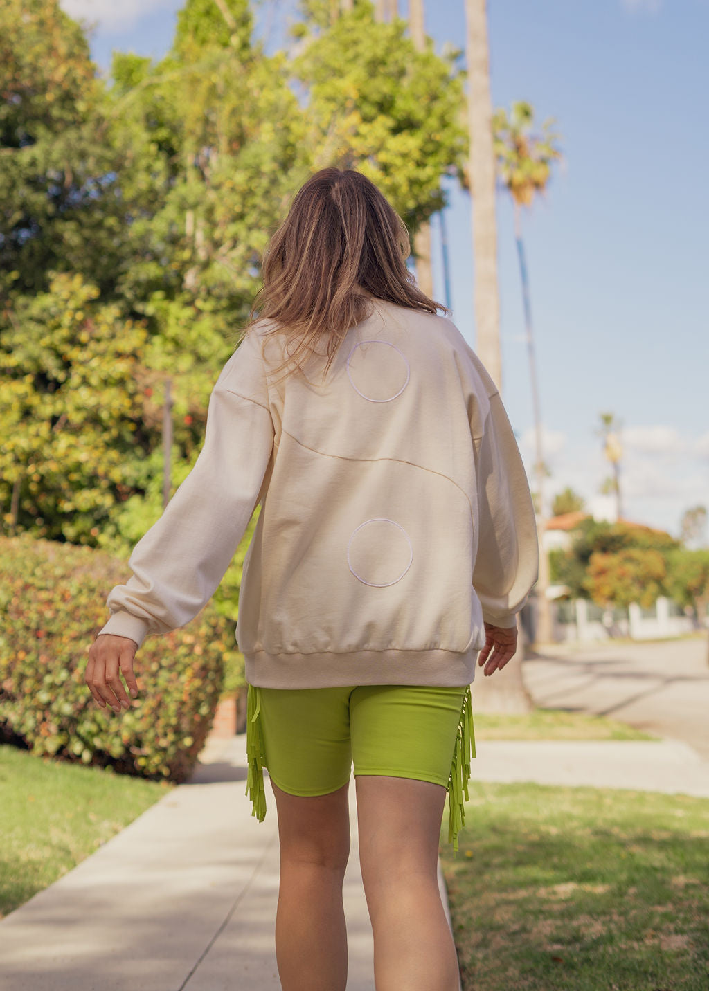 Noor Sweatshirt - Cream Zip Up