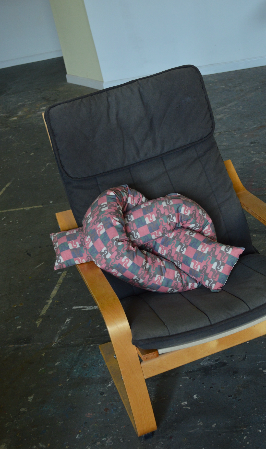 Pretzel Cushion - Multi Swirl