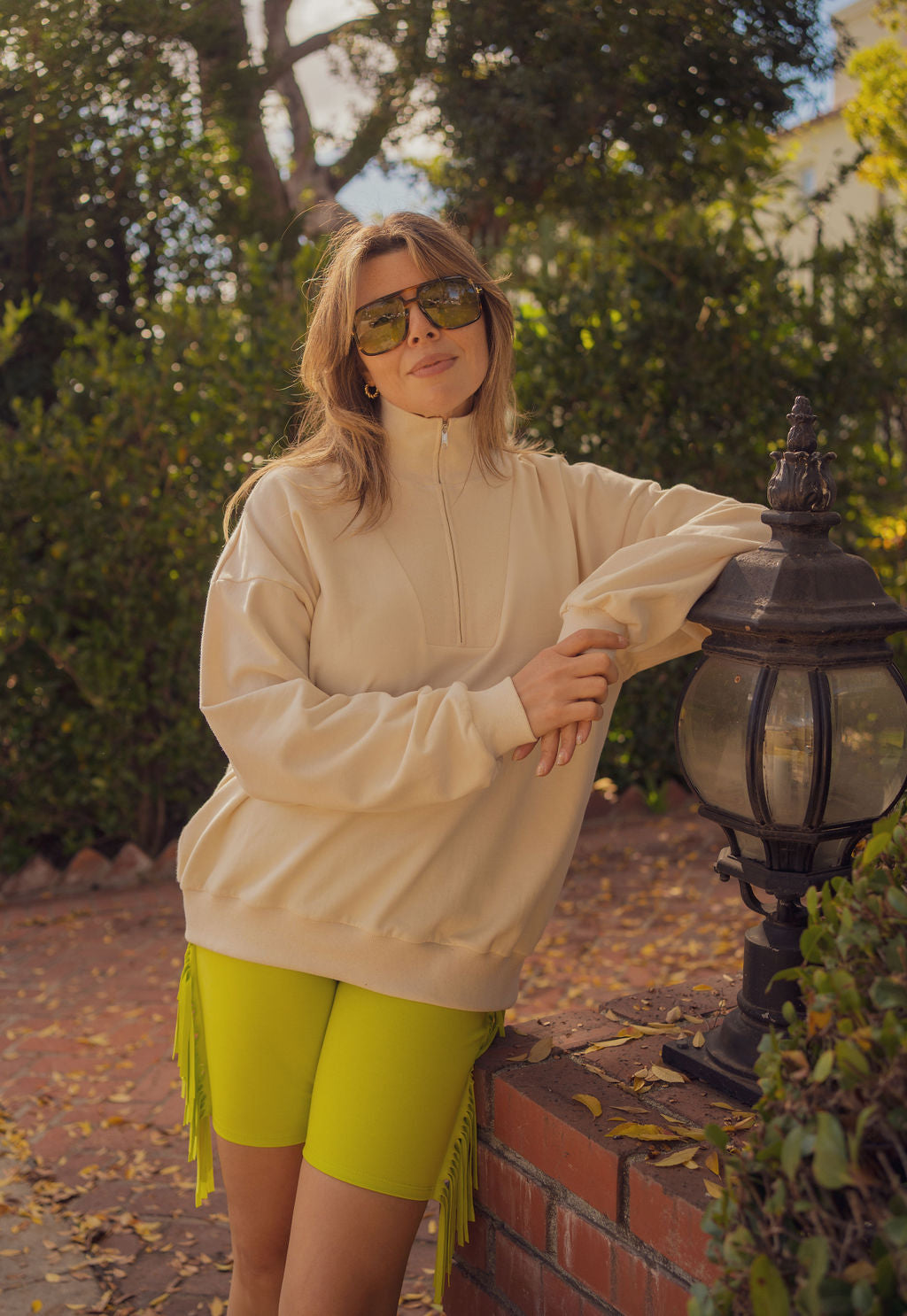 Noor Sweatshirt - Cream Zip Up (samples)